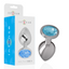 Intense Blue Crystal - Aluminum Anal Plug, Size S