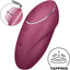 Satisfyer Tap & Climax 1 - Lay-On Vibrator, Red