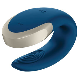 Additional view 3 of Satisfyer Double Love - App-Controlled Couples Vibrator, Blue