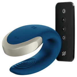 Additional view 2 of Satisfyer Double Love - App-Controlled Couples Vibrator, Blue