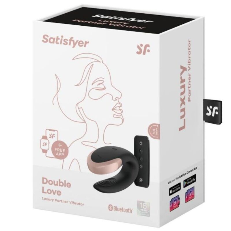 Satisfyer Double Love - App-Controlled Couples Vibrator, Black