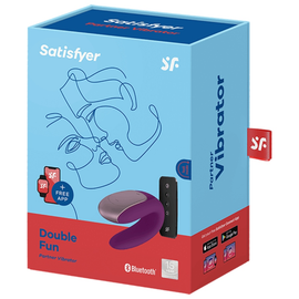Satisfyer Double Fun - Couples Vibrator, Purple
