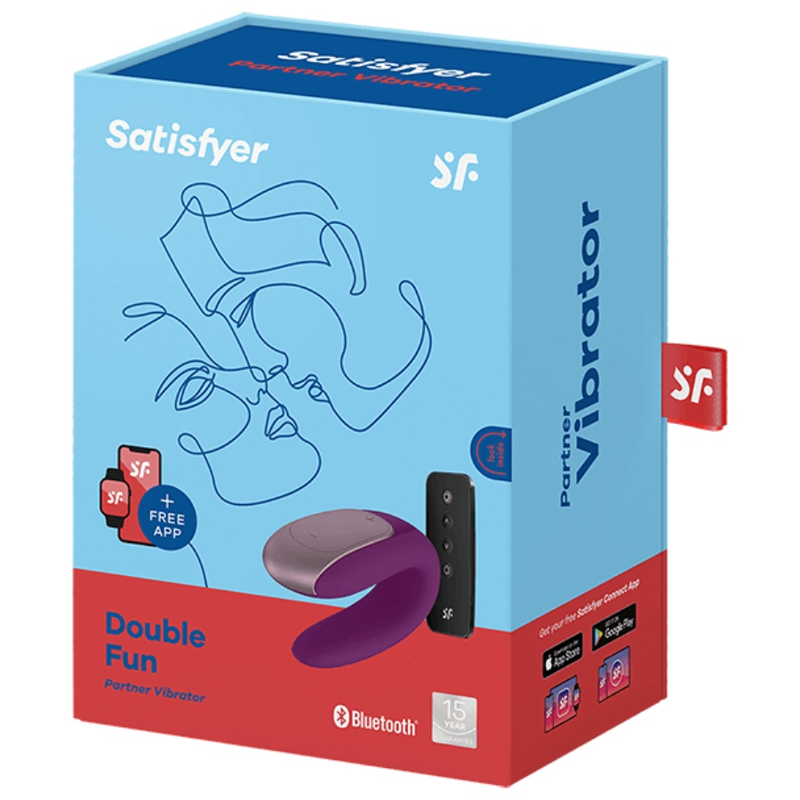 Satisfyer Double Fun - Couples Vibrator, Purple