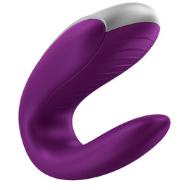 Additional view 9 of Satisfyer Double Fun - Couples Vibrator, Purple