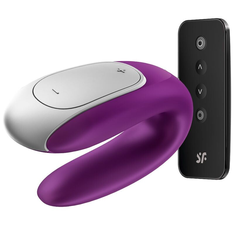 Additional view 4 of Satisfyer Double Fun - Couples Vibrator, Purple