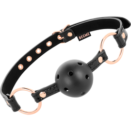 Additional view 4 of BeGme Black Edition - Vegan Leather Ball Gag