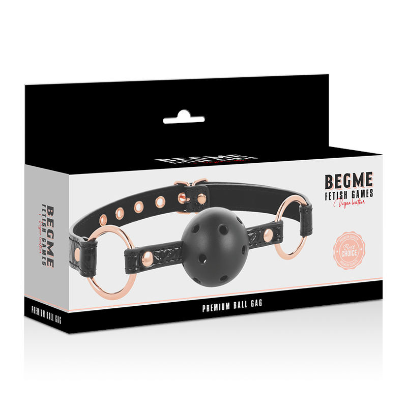 BeGme Black Edition - Vegan Leather Ball Gag Main image