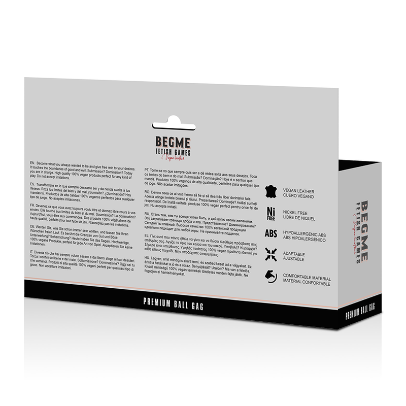 BeGme Black Edition - Vegan Leather Ball Gag Secondary image