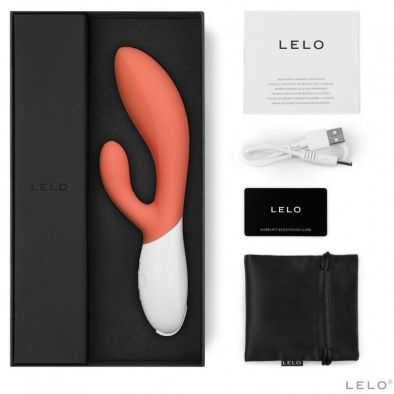 Additional view 2 of LELO Ina 3 - Rabbit Vibrator, Coral