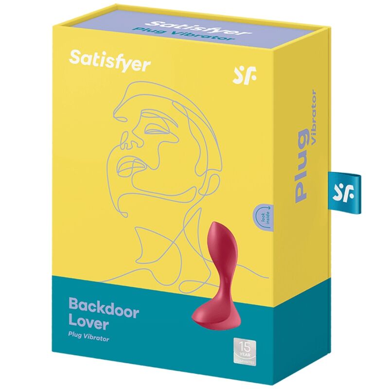 Satisfyer Backdoor Lover - Vibrating Anal Plug, Red