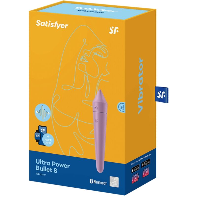 Satisfyer Ultra Power Bullet 8 - App-Controlled Bullet Vibrator, Lilac Main image
