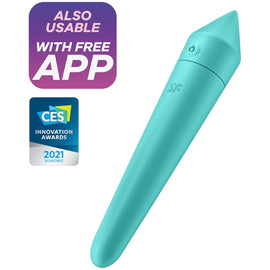 Additional view 2 of Satisfyer Ultra Power Bullet 8 - App-Controlled Bullet Vibrator, Turquoise