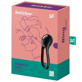 Satisfyer Majestic Duo - Vibrating Performance Ring, Black