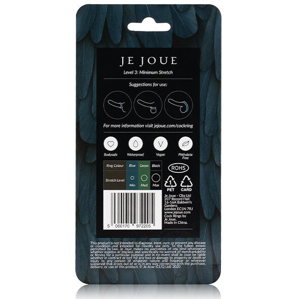 Additional view 2 of Je Joue Silicone Ring - Minimum Choke, Blue