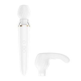 Additional view 3 of Satisfyer Double Wand-er App - Wand Massager, White