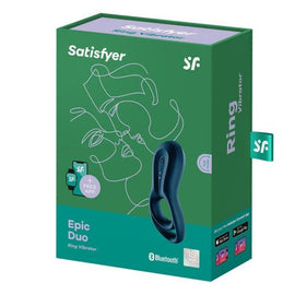 Satisfyer Epic Duo App - Vibrating Performance Ring, Blue