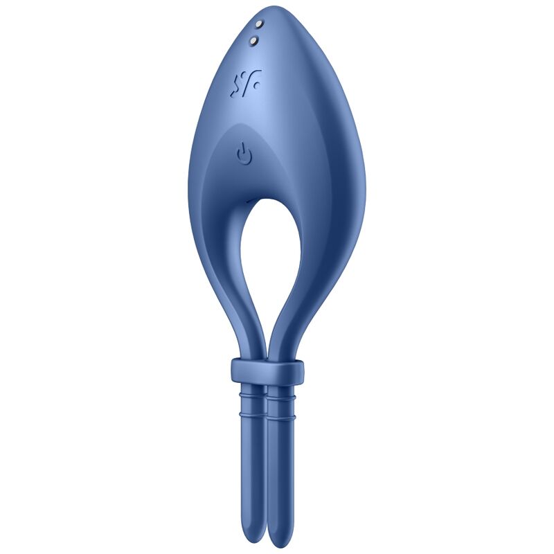 Additional view 3 of Satisfyer Bullseye App - Vibrating Performance Ring, Blue