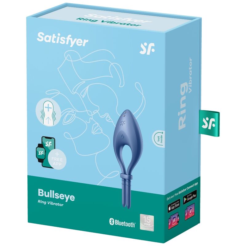 Satisfyer Bullseye App - Vibrating Performance Ring, Blue