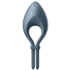 Additional view 2 of Satisfyer Bullseye App - Vibrating Performance Ring, Grey