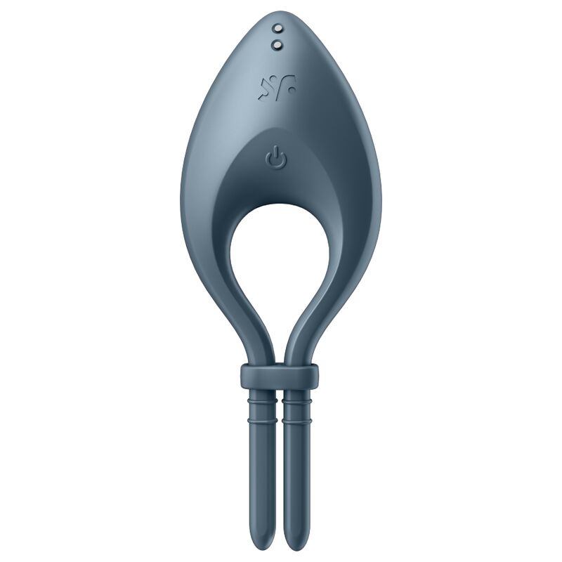 Additional view 2 of Satisfyer Bullseye App - Vibrating Performance Ring, Grey