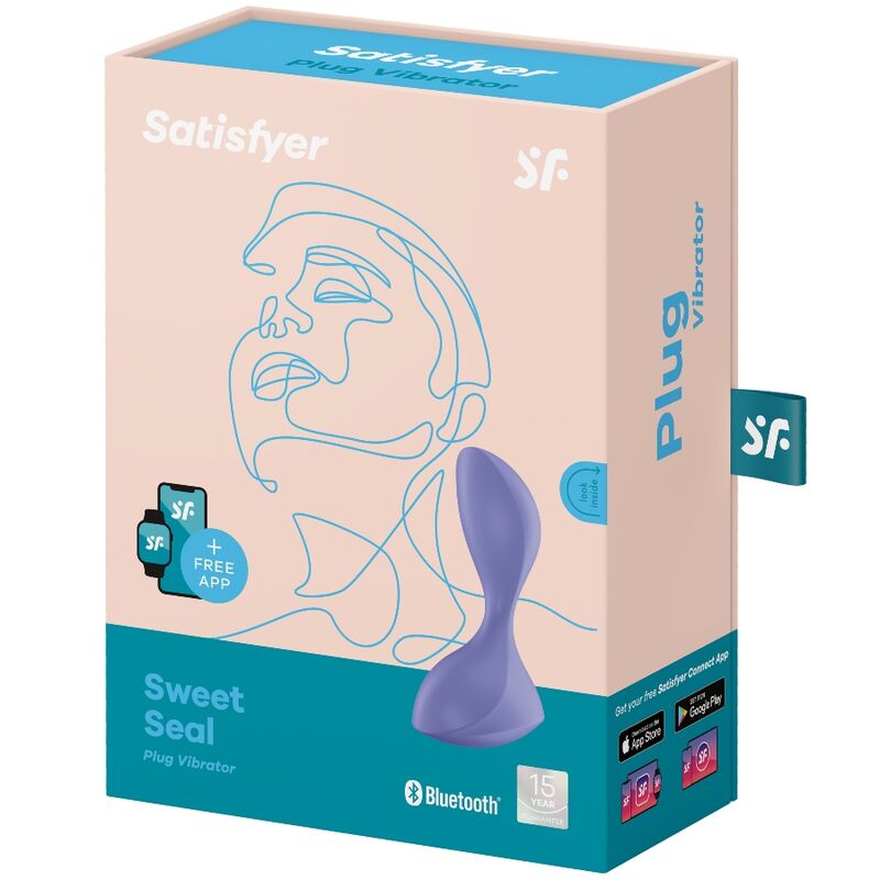 Satisfyer Sweet Seal App - Vibrating Anal Plug, Violet Main image