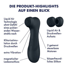 Additional view 3 of Satisfyer Pro 2 Generation 3 - Liquid Air Clitoral Stimulator, Wine Red