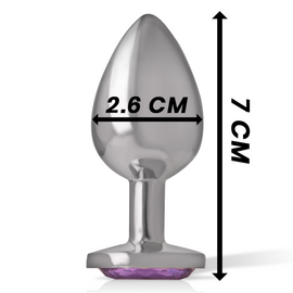 Additional view 6 of Intense Violet Crystal - Aluminum Anal Plug, Size S