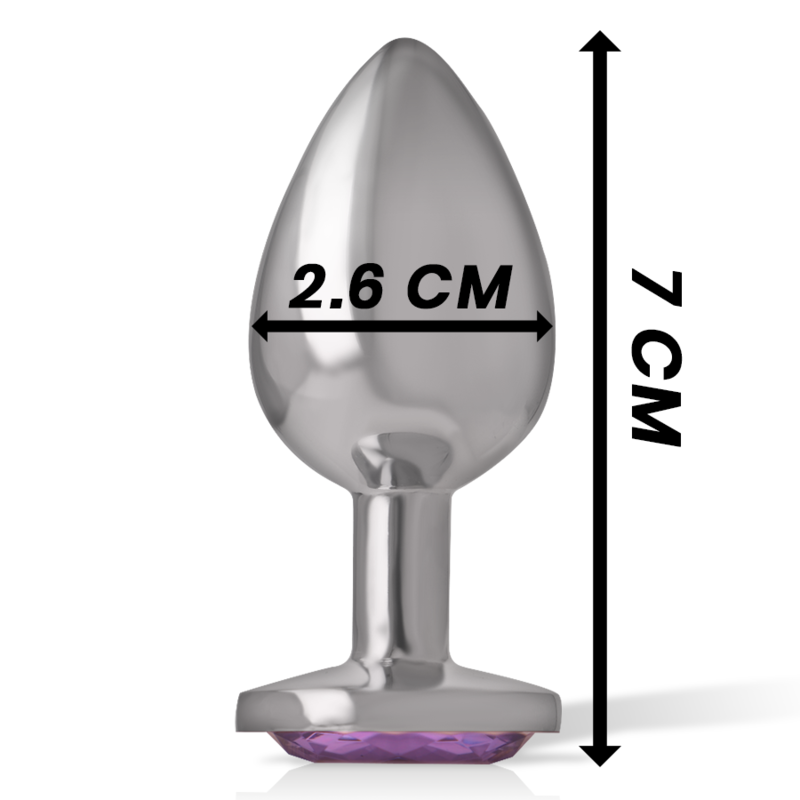 Additional view 6 of Intense Violet Crystal - Aluminum Anal Plug, Size S