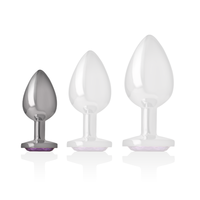 Additional view 5 of Intense Violet Crystal - Aluminum Anal Plug, Size S