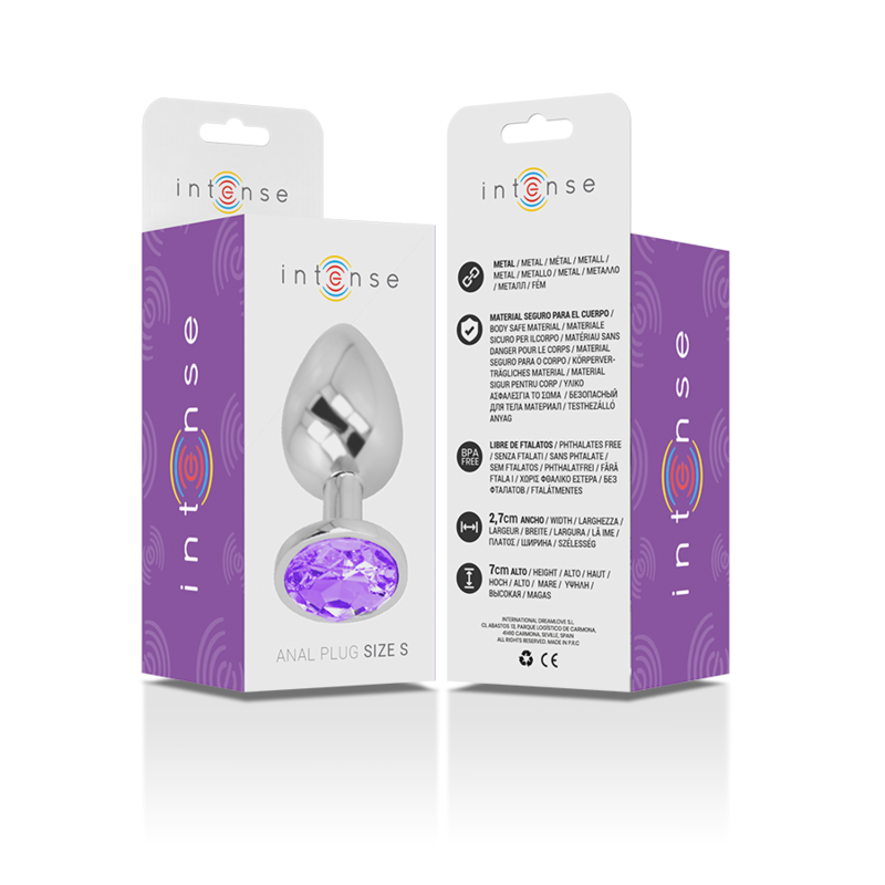 Additional view 2 of Intense Violet Crystal - Aluminum Anal Plug, Size S
