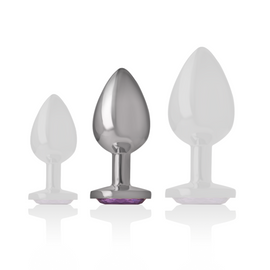 Additional view 5 of Intense Violet Crystal - Aluminum Anal Plug, Size M