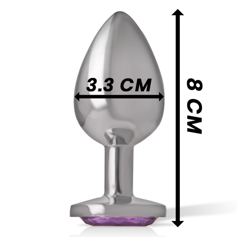 Additional view 6 of Intense Violet Crystal - Aluminum Anal Plug, Size M
