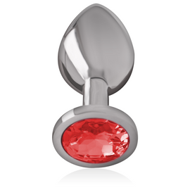Additional view 3 of Intense Red Crystal - Aluminum Anal Plug, Size S