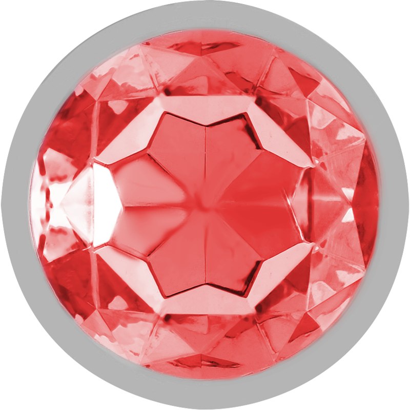 Additional view 4 of Intense Red Crystal - Aluminum Anal Plug, Size S