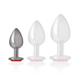 Additional view 5 of Intense Red Crystal - Aluminum Anal Plug, Size S