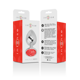 Additional view 2 of Intense Red Crystal - Aluminum Anal Plug, Size S