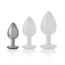 Additional view 5 of Intense Black Crystal - Aluminum Anal Plug, Size S