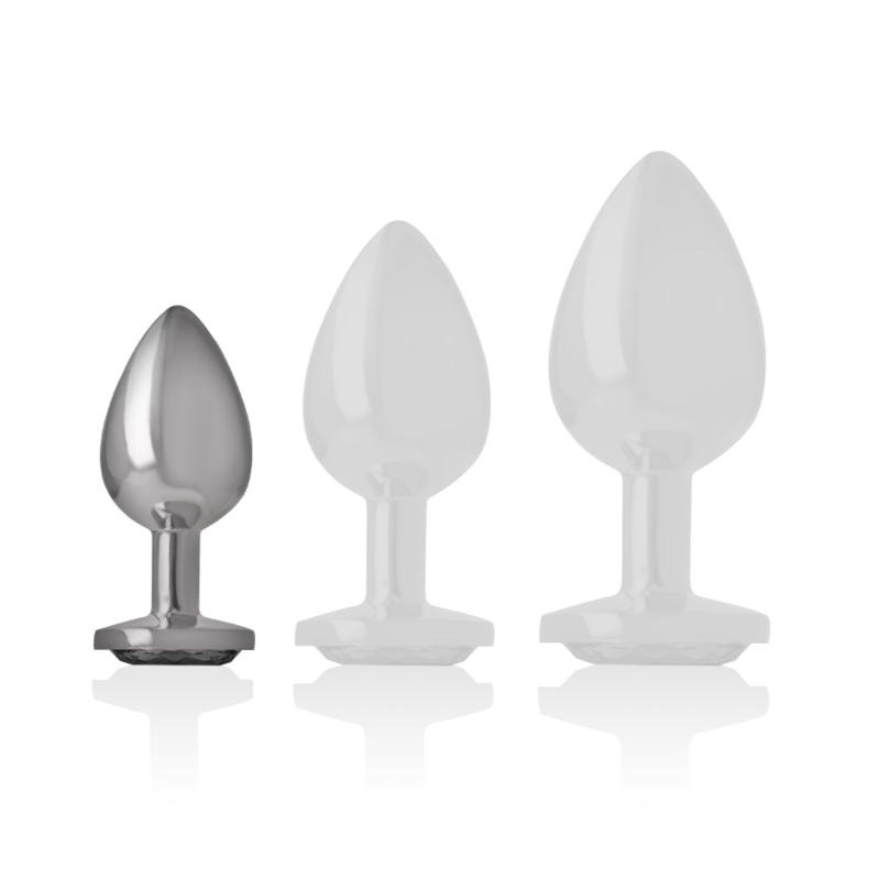 Additional view 5 of Intense Black Crystal - Aluminum Anal Plug, Size S