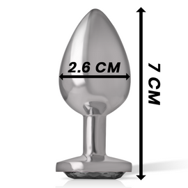 Additional view 6 of Intense Black Crystal - Aluminum Anal Plug, Size S