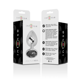Additional view 2 of Intense Black Crystal - Aluminum Anal Plug, Size S