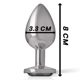 Additional view 6 of Intense Black Crystal - Aluminum Anal Plug, Size M