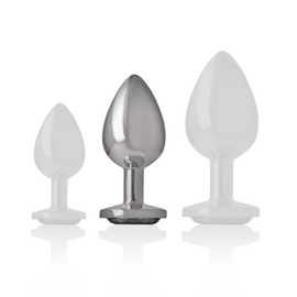 Additional view 5 of Intense Black Crystal - Aluminum Anal Plug, Size M