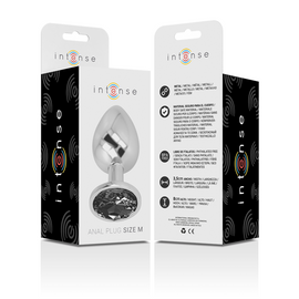 Additional view 2 of Intense Black Crystal - Aluminum Anal Plug, Size M