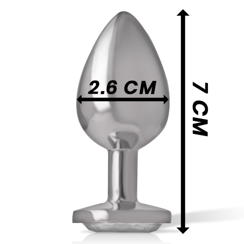 Additional view 6 of Intense Silver Crystal - Aluminum Anal Plug, Size S