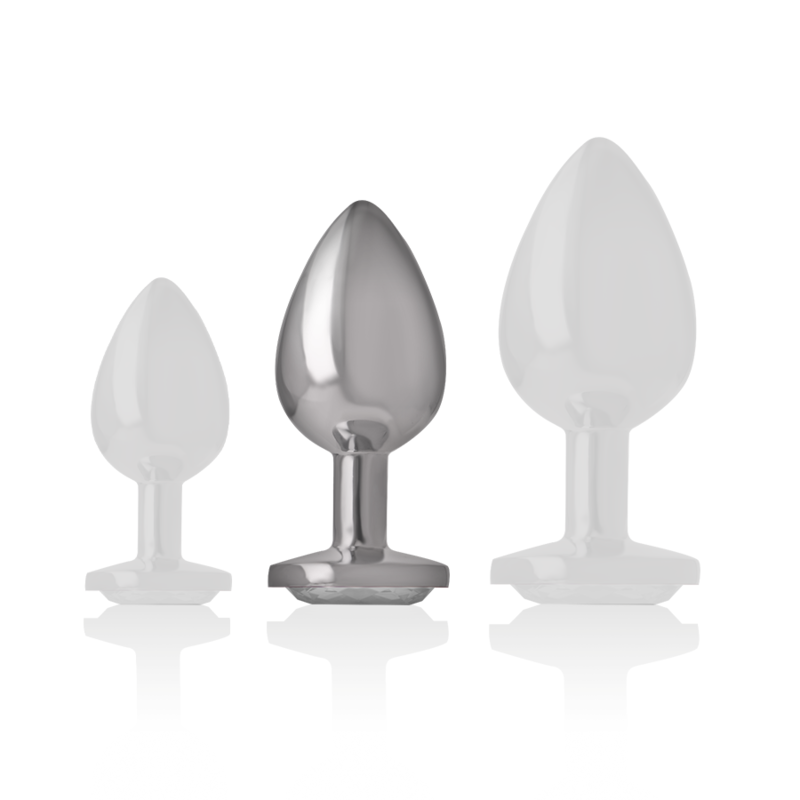 Additional view 5 of Intense Silver Crystal - Aluminum Anal Plug, Size M