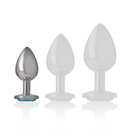 Additional view 5 of Intense Blue Crystal - Aluminum Anal Plug, Size S