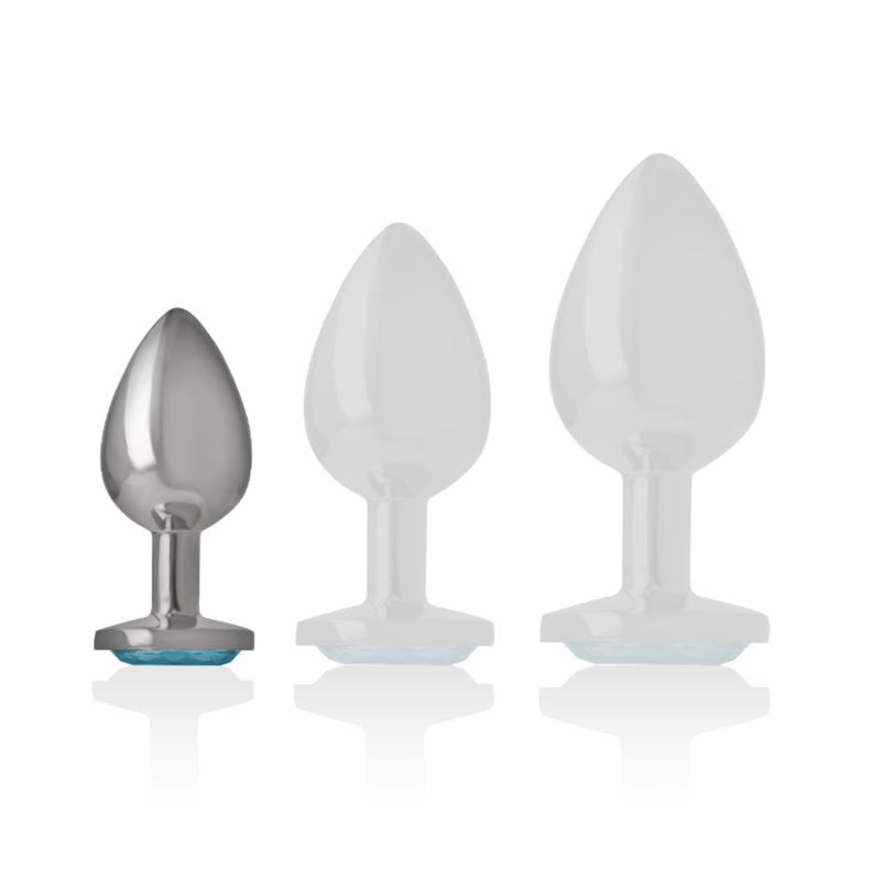 Additional view 5 of Intense Blue Crystal - Aluminum Anal Plug, Size S