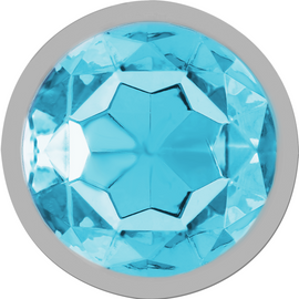 Additional view 4 of Intense Blue Crystal - Aluminum Anal Plug, Size S