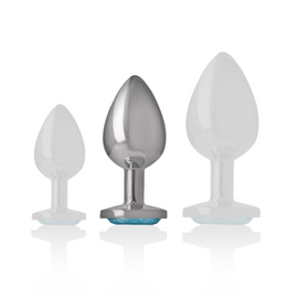 Additional view 5 of Intense Blue Crystal - Aluminum Anal Plug, Size M