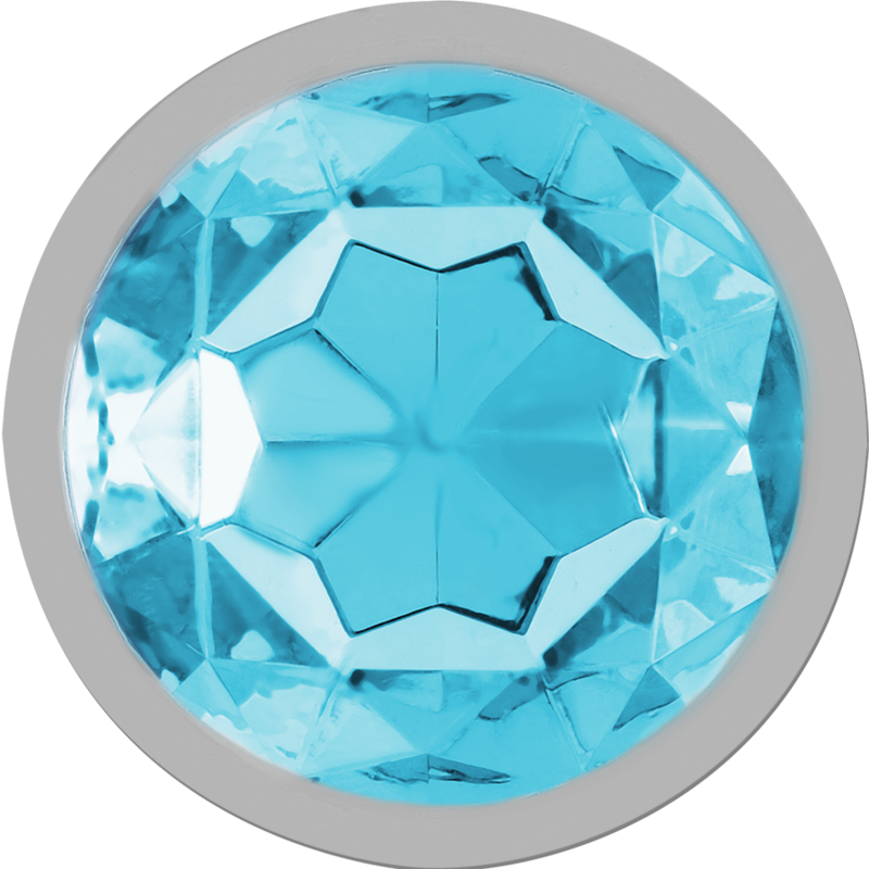Additional view 4 of Intense Blue Crystal - Aluminum Anal Plug, Size M